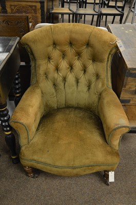 Lot 638 - Victorian easy armchair
