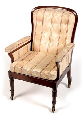 Lot 1055 - Victorian mahogany framed armchair