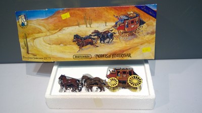 Lot 1200 - Matchbox Models of Yesteryear: a YSH3 Wells Fargo Stagecoach 1875, boxed.