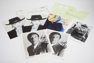 Lot 613 - Signed photographs by Bob Hope, Marty Wilde, Kim Wilde.