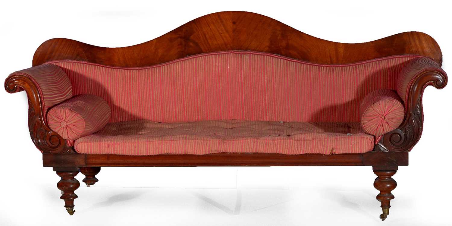 Lot 1102 - Victorian mahogany framed sofa