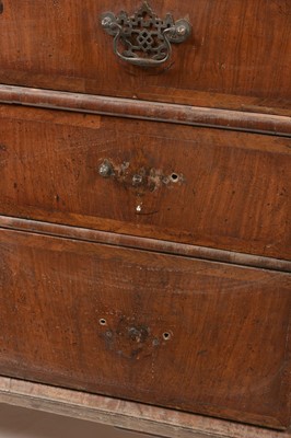Lot 875 - Victorian mahogany toilet mirror  / 18th Century Continental walnut and inlaid chest of drawers