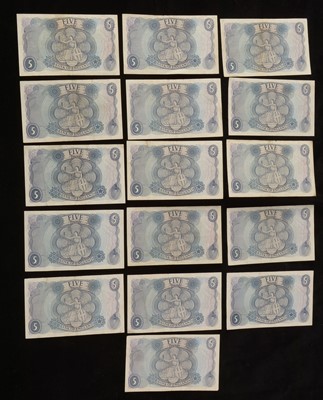 Lot 1116 - Fforde £5 notes