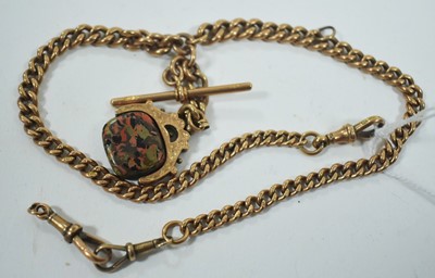 Lot 131 - Gold albert chain