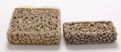 Lot 414 - Chinese ivory card case