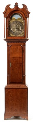 Lot 944 - Fred Wyatt, Erdington: an oak and mahogany banded longcase clock