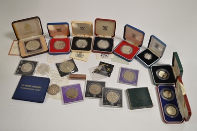 Lot 1572 - Silver proof coins and other coins