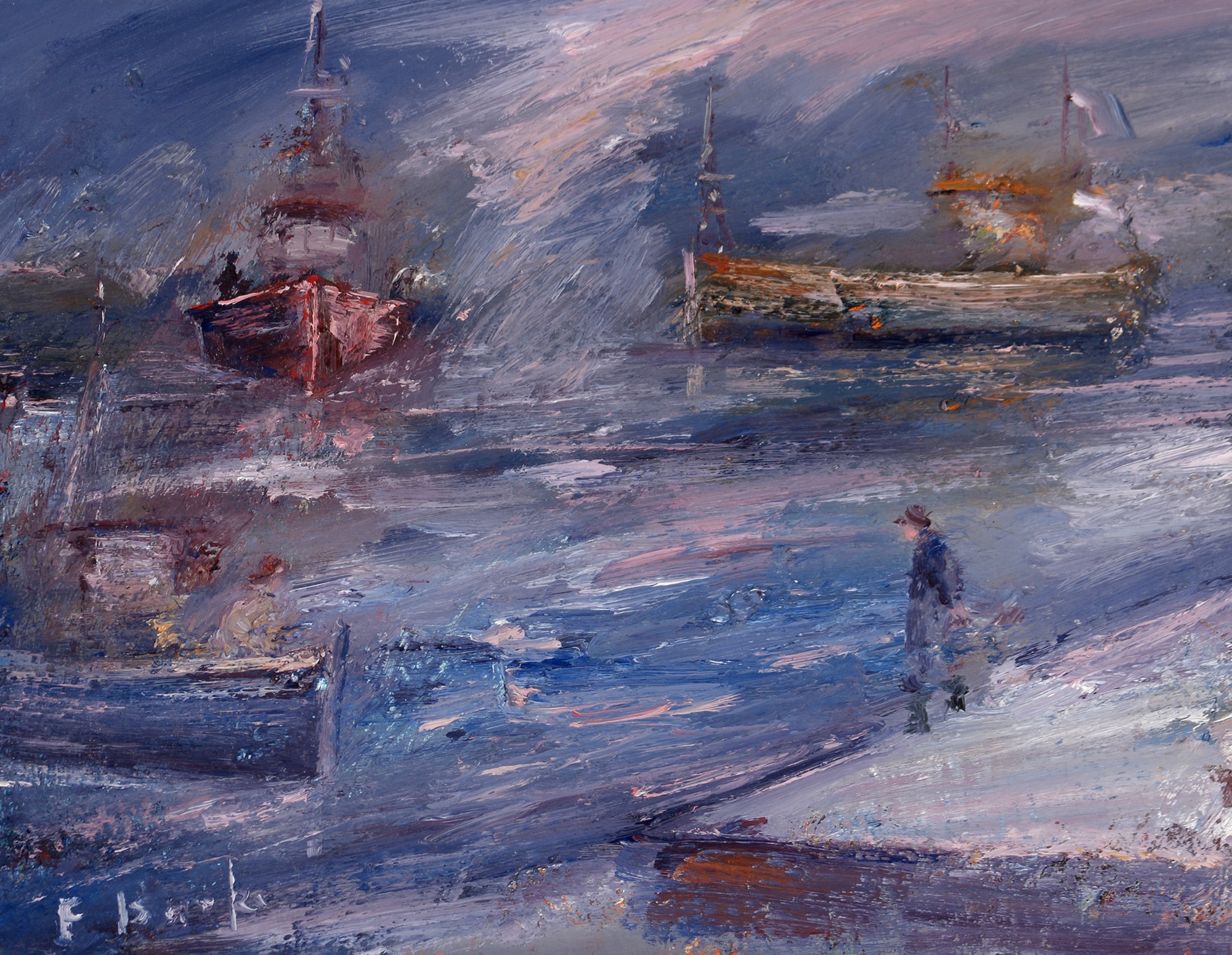 Lot 872 Frank Burke oil.