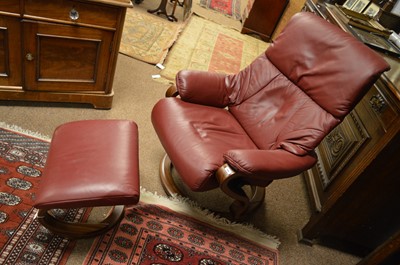 Lot 760 - Himolla reclining chair and footstool