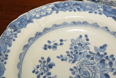 Lot 384 - Six Chinese blue and white plates.