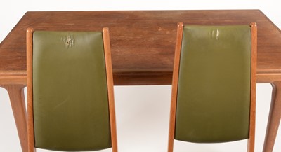 Lot 1197 - Mid-Century teak dining table and six chairs