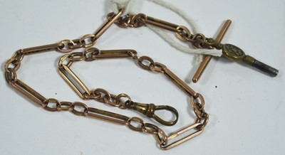 Lot 147 - Gold watch chain