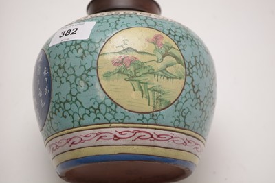 Lot 382 - Chinese terracotta ginger jar
