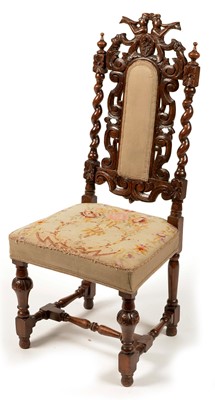 Lot 792 - Victorian carved oak chair