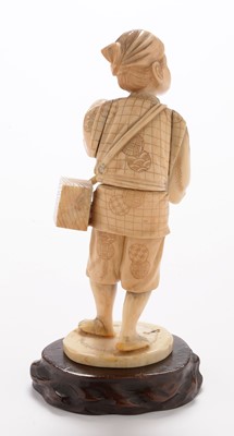 Lot 434 - Two Japanese ivory figures