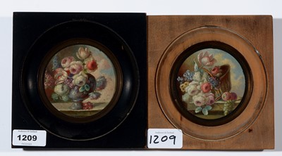 Lot 1209 - Miniature studies of flowers