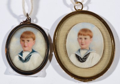 Lot 1222 - Late 19th Century British School - two similar portraits of Courtney Hay Parkin