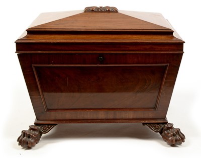 Lot 1110 - A William IV mahogany cellarette