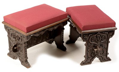 Lot 1120 - Scottish Victorian coronation footstools