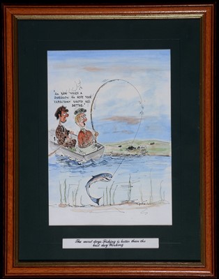 Lot 1204 - After W* N* "Ginty" Bewick - "The worst day's fishing is better than the best day working"