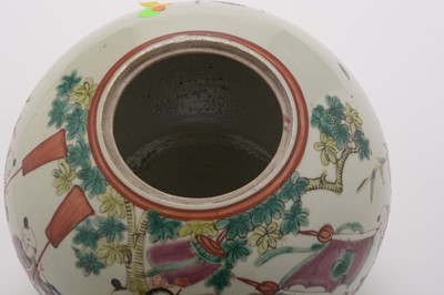 Lot 370 - Chinese Famille rose jar and cover