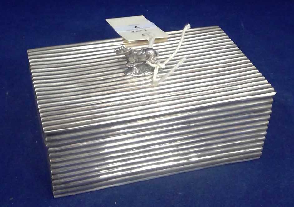 Lot 7 - Silver cigarette box