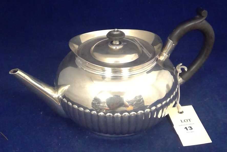 Lot 13 - Silver teapot