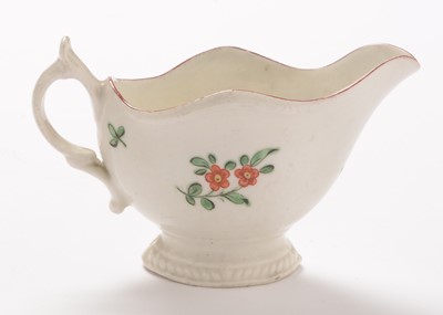 Lot 446 - Three English porcelain cream jugs