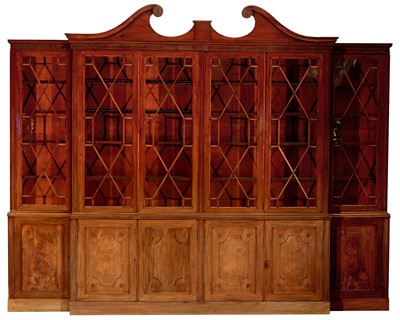 Lot 1161 - 19th Century mahogany breakfront bookcase