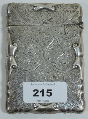Lot 215 - Silver card case