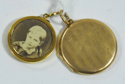 Lot 163 - Two locket pendants