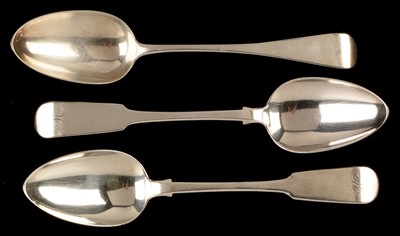 Lot 299 - Three silver tablespoons