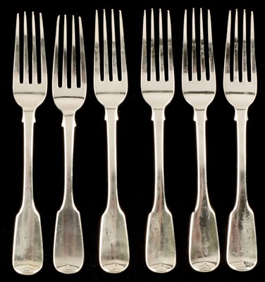 Lot 301 - Six silver dessert forks