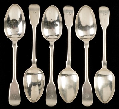 Lot 302 - Six silver dessert spoons