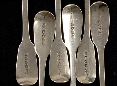 Lot 302 - Six silver dessert spoons
