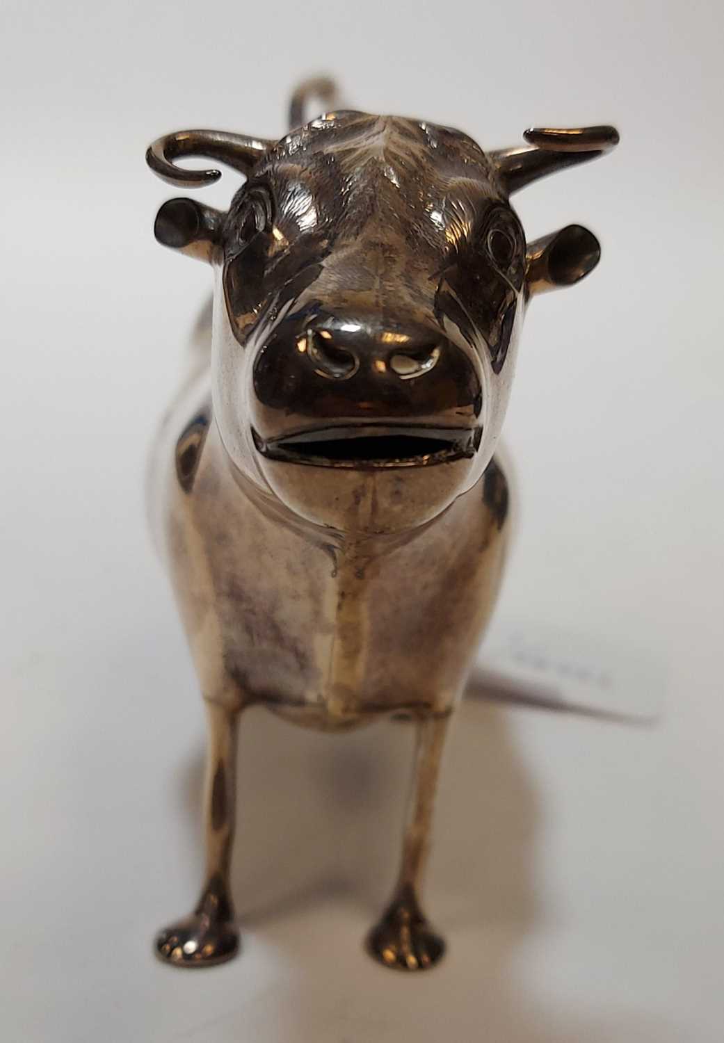 silver one stuffed cow