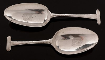 Lot 290 - A pair of George III silver Masonic spoons