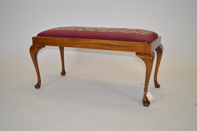 Lot 468 - 20th Century walnut long stool