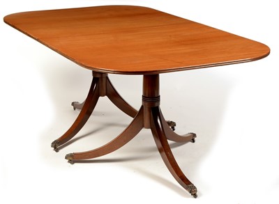 Lot 1125 - Regency style twin pedestal table