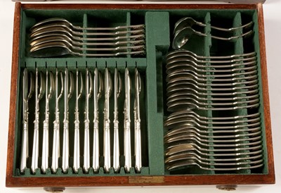 Lot 253 - Canteen of silver cutlery