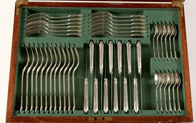 Lot 253 - Canteen of silver cutlery