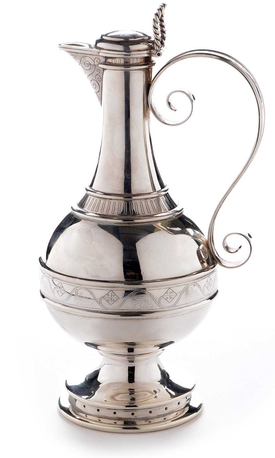 Lot 311 - Victorian silver claret jug