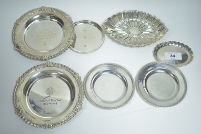 Lot 34 - Silver pin trays