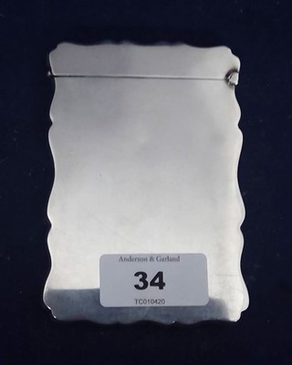 Lot 34 - Silver card case