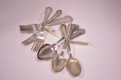 Lot 347 - German silver forks and spoons