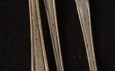 Lot 338 - German silver flatware