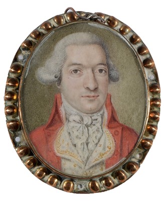 Lot 672 - 18th Century British School - a miniature portrait