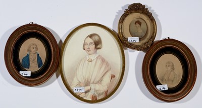 Lot 1214 - *Dighton - miniature bust portraits of a...