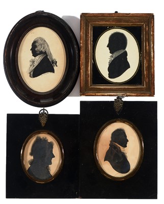 Lot 665 - Miniature silhouette bust portraits