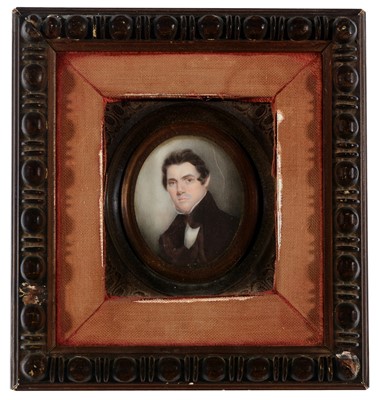 Lot 666 - 19th Century British School - a miniature bust portrait of a young gentleman